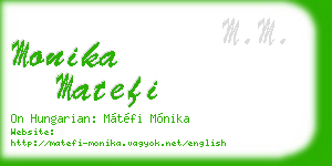 monika matefi business card